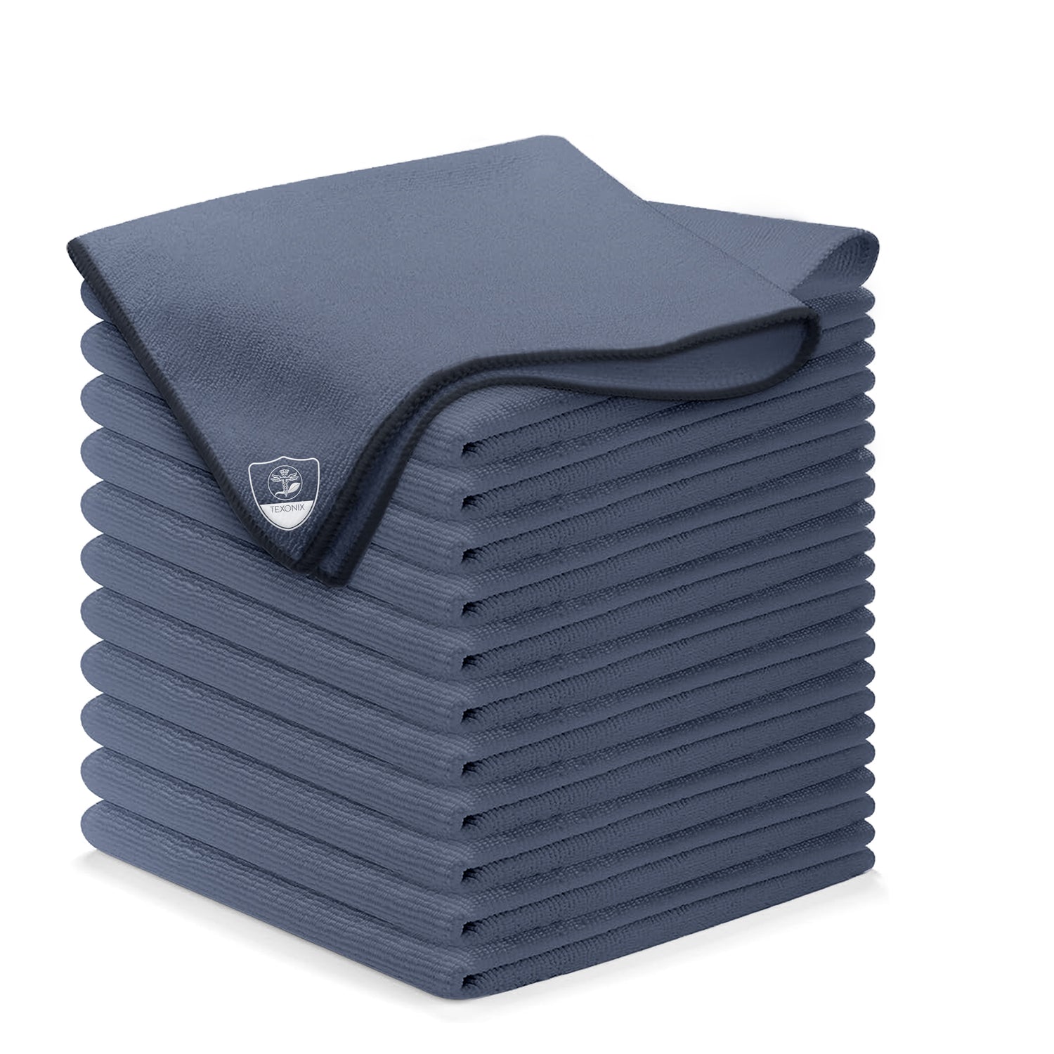 Texonix Mikrofasertücher Set Grau – 12 Stück für streifenfreie Sauberkeit